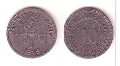 10 Pfennig Zink Not Münze Stadtrat Schmölln 1918