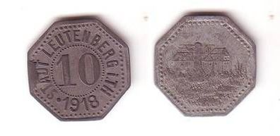 10 Pfennig Zink Not Münze Stadt Leutenberg in Thüringen 1918