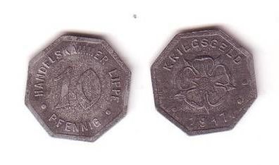 10 Pfennig Zink Not Münze Handelskammer Lippe 1917