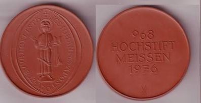 DDR Medaille aus Meissner Porzellan Hochstift Meissen 968-1976