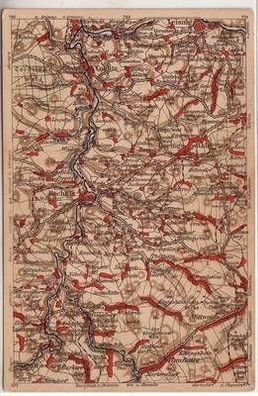 54286 WONA Landkarten Ak Rochlitz Colditz Geringswalde usw. um 1925