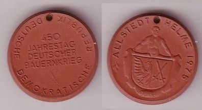 DDR Medaille aus Meissner Porzellan 450. Jahrestag Deutscher Bauernkrieg 1975