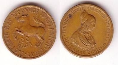 100 Mark Notgeld Münze der Provinz Westfalen 1923