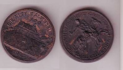 alte schwarze Porzellan Medaille Welfen Serie "Die Ravensburg" 1923