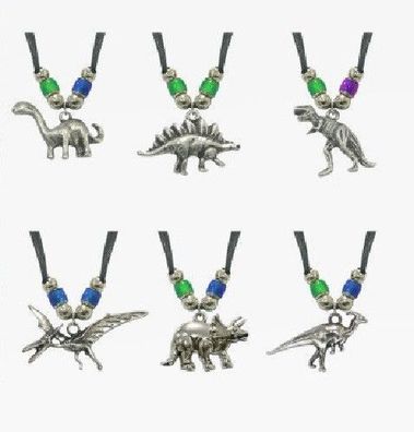 1 Kette Dinosaurier Dino Perlen Anhänger Modeschmuck Ketten Geschenke Schmuck Saurier