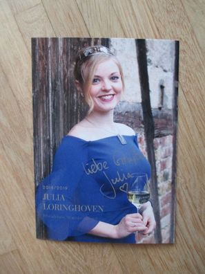 Mittelrhein Weinprinzessin 2018/2019 Julia Loringhoven - handsigniertes Autogramm!!!