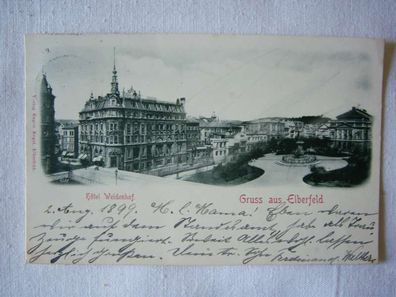 AK Gruss aus Elberfeld , Hotel Weidenhof , 1899