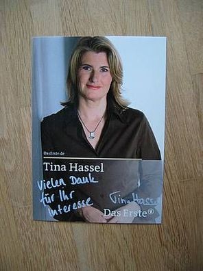 WDR Fernsehmoderatorin Tina Hassel - handsigniertes Autogramm!!!