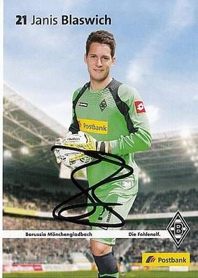 Janis Blawich Borussia Mönchengladbach 2012-13 Autogrammkarte + A31299