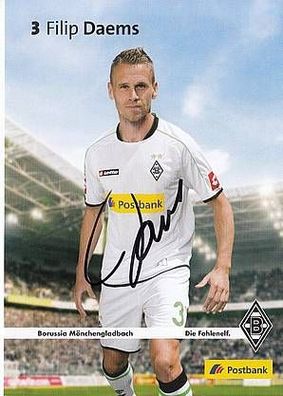 Filip Daems Borussia Mönchengladbach 2012-13 Autogrammkarte + A31313