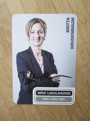 NRW Lokalradios Moderatorin Britta Krusenbaum - handsigniertes Autogramm!!!