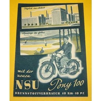 Original-Prospekt NSU Pony 100 1937