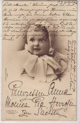 53550 Ak Prinzessin Anna Monica Pia Herzogin zu Sachsen 1904