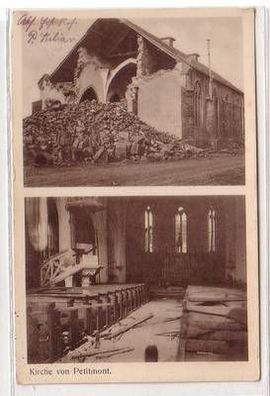 55251 Mehrbild Ak Kirche von Petitmont Frankreich France 1915