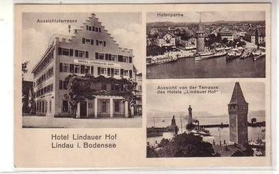 54491 Karte Lindau im Bodensee Hotel Lindauer Hof um 1920