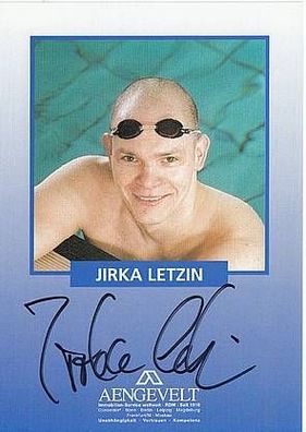 Jirka Letzin Autogrammkarte Original Signiert Schwimmen + A31505