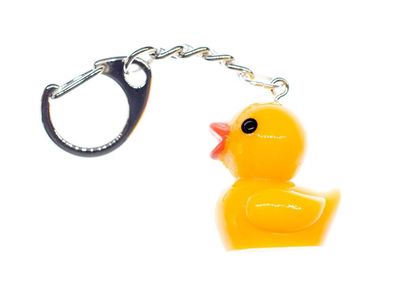 Quietscheentchen Schlüsselanhänger Miniblings Badeente Ente Badewanne Kunststoff