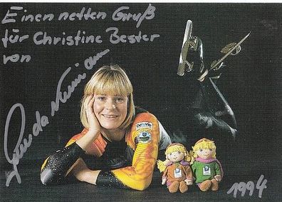 Gunda Niemann Autogrammkarte Original Signiert Eisschnellauf + A31472