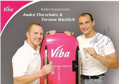 Andre Florschütz & Torsten Wustlich Autogrammkarte Original Signiert Rodeln + A31538