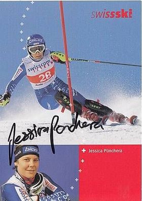 Jessica Pünchera Autogrammkarte Original Signiert Ski Alpin + A31588