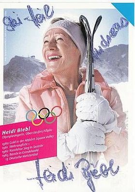 Heidi Biebl Autogrammkarte Original Signiert Ski Alpin + A31630