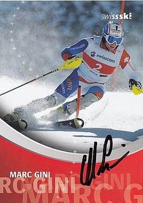Marc Gini Autogrammkarte Original Signiert Ski Alpin + A31647