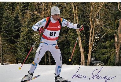 Luca Schweiger TOP Foto Original Signiert Ski Langlauf + A31857