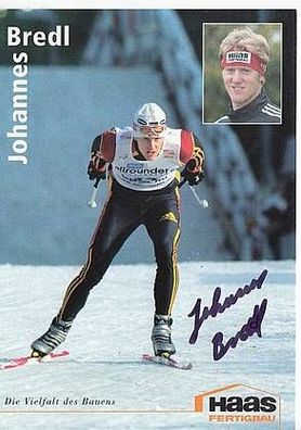 Johannes Bredl Autogrammkarte Original Signiert Ski Langlauf + A31840