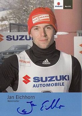 Jan Eichhorn Autogrammkarte Original Signiert Rodeln + A31541