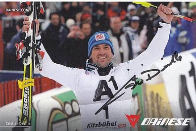 Cristian Deville Autogrammkarte Original Signiert Ski Alpin + A31642