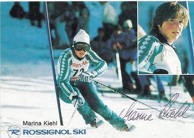 Marina Kiehl Autogrammkarte 80er Jahre Original Signiert Ski Alpin + A31776