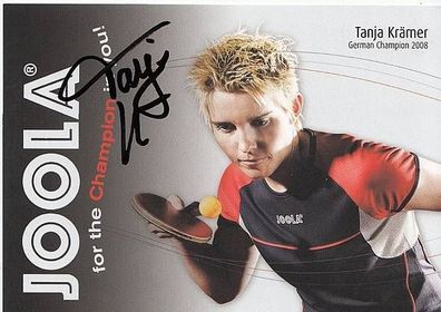Tanja Krämer Autogrammkarte Original Signiert Tischtennis + A31868
