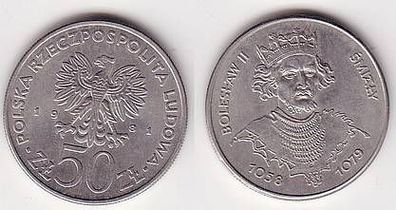 50 Zloty Nickel Münze 1981 Polnische Könige Boleslaw II