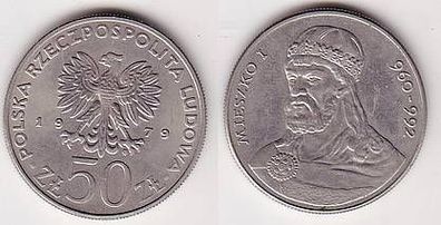 50 Zloty Nickel Münze 1979 Polnische Könige, Mieszko I.