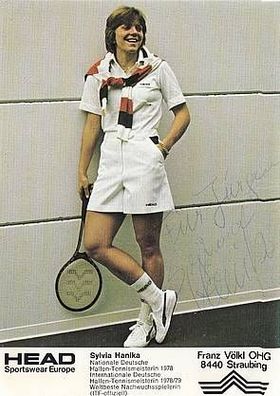 Sylvia Hanika Autogrammkarte 80er Jahre Original Signiert Tennis + A31956