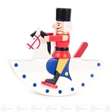 Nussknacker mit Pickelhaube blau-gelb BxHxT 5 cmx14 cmx3 cm NEU Erzgebirge