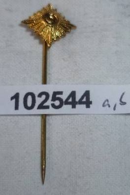 alte Anstecknadel Kadettenabzeichen mit goldenem Offiziersstern "Pickel"