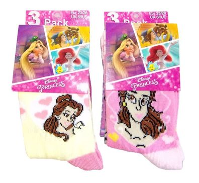 Disney Princess Socken für Mädchen 23/26 (6er Pack)