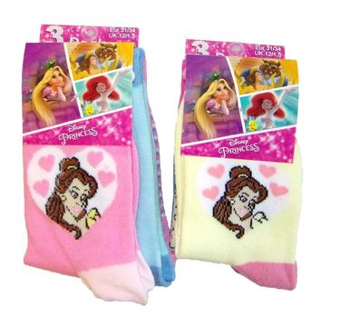 Disney Princess Socken für Mädchen 31/34 (6er Pack)