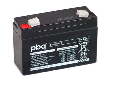 Akku kompatibel QP4-3.5 4V 3,5Ah AGM Blei Batterie wiederaufladbar wartungsfrei