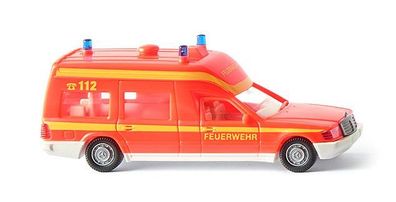 Wiking 060701 Feuerwehr - Krankenwagen (MB Binz) - tagesleuchtrot 1:87 (H0)