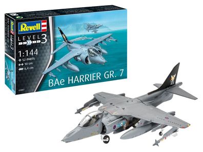 Revell 03887 Bae Harrier GR.7 , Flugzeug Modellbausatz 1:144
