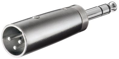 XLR-Adapter 3-pol Stecker auf 6,35mm Stereo Klinken Stecker