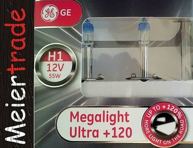 GE General Electric H1 MegaLight Ultra + 120% 2er Set 50310NU P14,5s