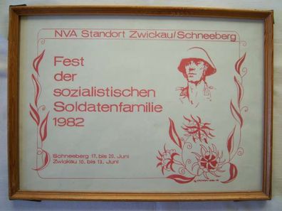 DDR NVA Veranstaltungs Propaganda Plakat Zwickau Schneeberg Sachsen 1982
