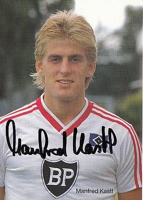 Manfred Kastl Hamburger SV 1986-87 Autogrammkarte + A32712