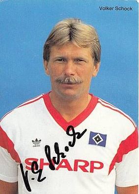 Volker Schock Hamburger SV 1987-88 Autogrammkarte + A32713