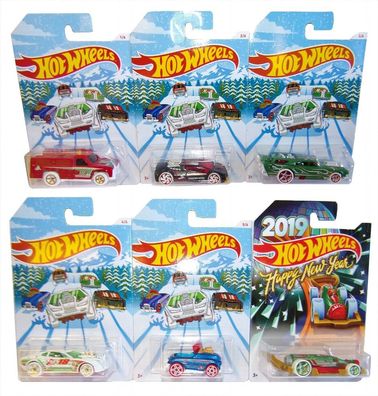 Hot Wheels Holiday Hot Rood 6er Pack Modell-Autos