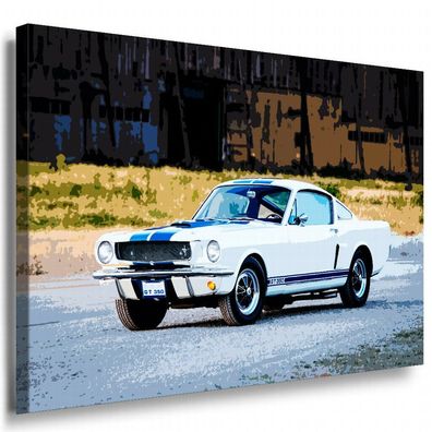 Shelby Ford Mustang AK ART Mehrfarbig Kunstdruck Wandbild Wanddeko Leinwandbild
