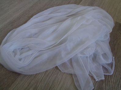 weißer Schal dünn 60cm breit und 180cm lang